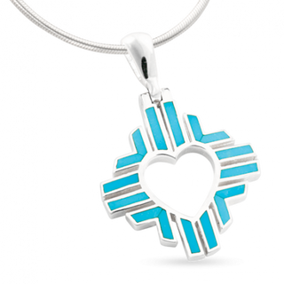 Small Sleeping Beauty Zia Heart Pendant