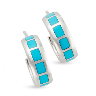 Sleeping Beauty Plaza Hoop Earrings