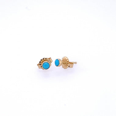 Sleeping Beauty Stud Earrings 3mm