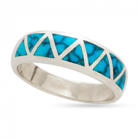 Turquoise Triangle Inlay Ring