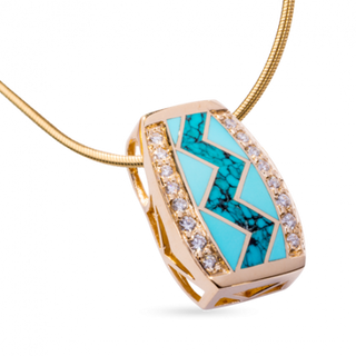 Turquoise Medium River Of Love Pendant