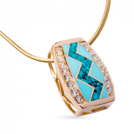Turquoise Medium River of Love® Pendant