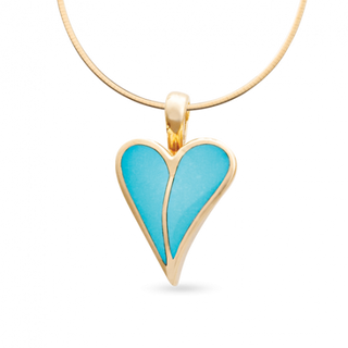 Two-Stone Sleeping Beauty Heart Pendant