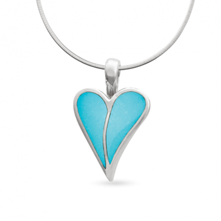 Two-Stone Sleeping Beauty Heart Pendant