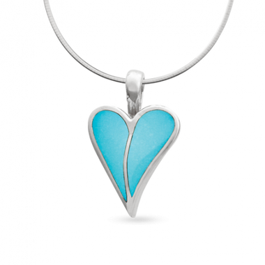 Two-Stone Sleeping Beauty Heart Pendant