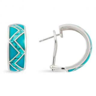 River of Love® Turquoise Half Hoop Earrings