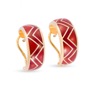 River Of Love® Coral Half Hoop Earrings