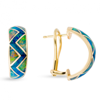 River of Love® Opal Half Hoop Earrings