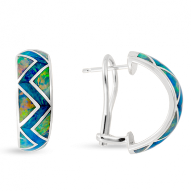 River of Love® Opal Half Hoop Earrings
