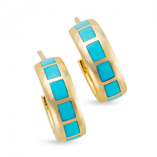 Sleeping Beauty Plaza Hoop Earrings