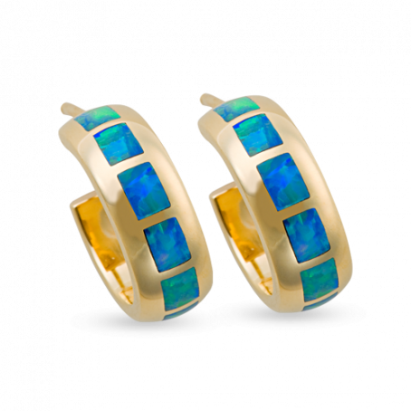 Blue opal 2025 hoop earrings
