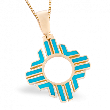 Large Sleeping Beauty Zia Pendant