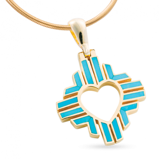 Small Sleeping Beauty Zia Heart Pendant