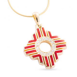 Coral Halo Zia Pendant