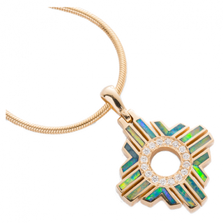 Opal Halo Zia Pendant