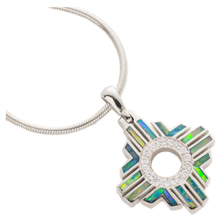 Opal Halo Zia Pendant