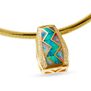 River of Love® Large Opal Pendant With Pavè