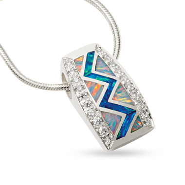River of Love® Small Opal Pendant with Pavè