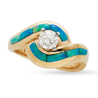 Australian Opal Lover's Knot Ring