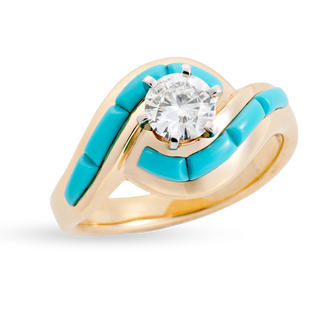 Sleeping Beauty Turquoise Lover's Knot Ring