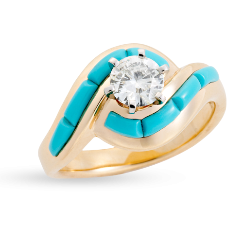 Sleeping Beauty Turquoise Lover's Knot Ring