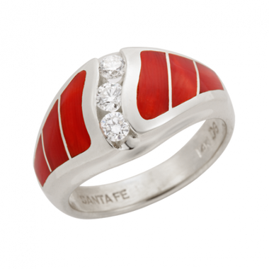 Large Coral Cirrus Ring