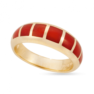 Coral Plaza Domed Band 7mm