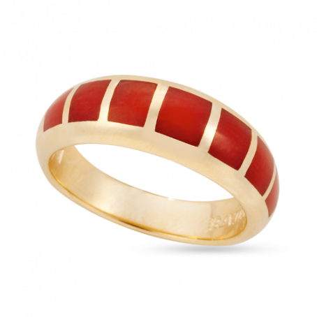 Coral Plaza Domed Band 7mm