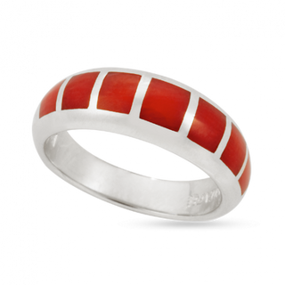 Coral Plaza Domed Band 7mm