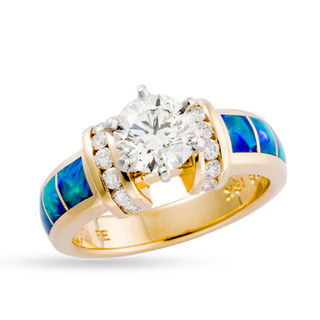 Australian Opal Angel Ring