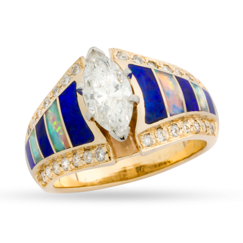 Opal Cathedral Ring