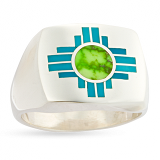 Silver Sleeping Beauty & Carico Lake Zia Ring