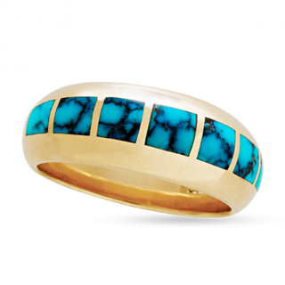 Spiderweb Turquoise Plaza Band 8mm