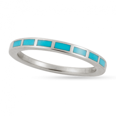 Turquoise Stackable Flat Band