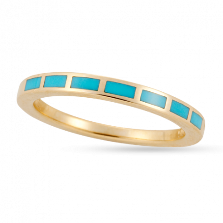 Turquoise Stackable Flat Band