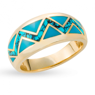 River of Love® Turquoise Ring with Flat Edge
